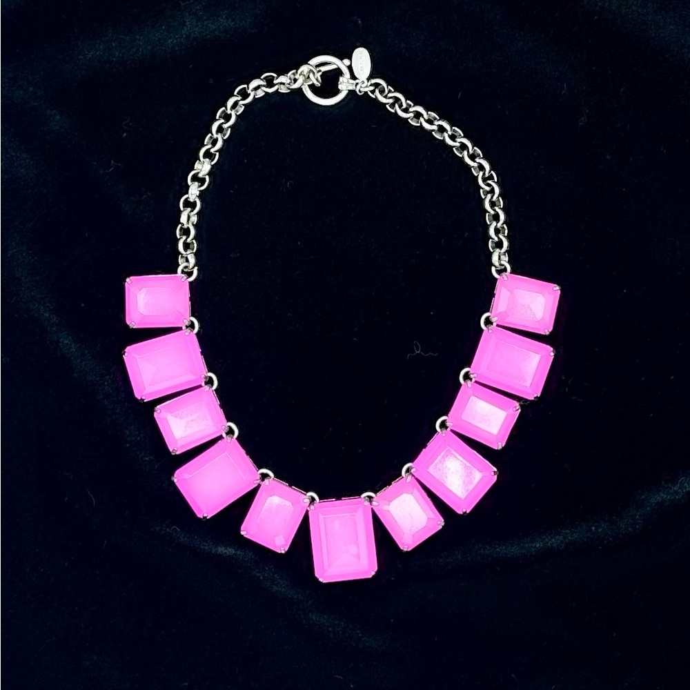 Ann Taylor Pink and Silver Statement Necklace